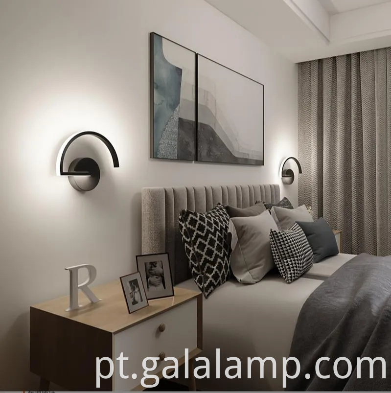 Lâmpada de parede led moderna e elegante para uso interno e externo
